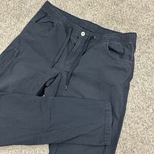 BYLT Weekender Pants Mens XL Navy Blue Ripstop 31" Inseam Stretch Drawstring